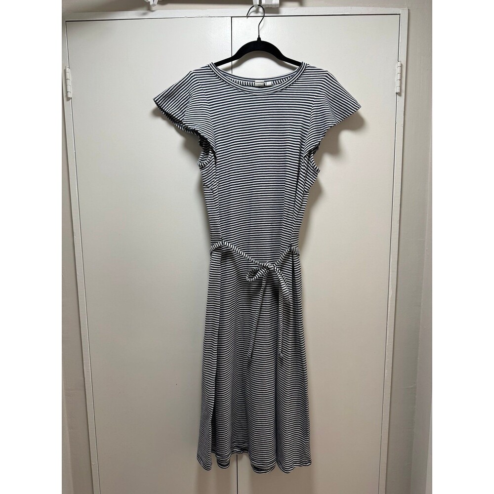 Gap Navy & White Striped Tie-Waist Dress – Size Small
